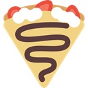 food, tasty, caramel, Crepe, Dessert, sweet Khaki icon