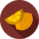Candy, sweet, Fruit, Lemon, Citrus, Dessert, food, Food And Restaurant SaddleBrown icon