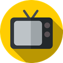 technology, Tv, Music And Multimedia, monitor, television, screen Gold icon