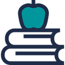 study, Book, Stacks, Books, Apple, stacked, education, Educative, stack DarkSlateGray icon
