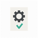 settings, File, Gear, document, approve, Text, Page DimGray icon