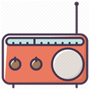music, equipment, electronics, Device, Appliances, sound, radio DarkSlateGray icon