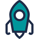 education, Rocket Ship, Rocket, Rocket Launch, transport, Space Ship Launch, Space Ship DarkSlateGray icon