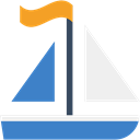 sailing, Yachting, Boat, sailing boat, Yacht, travel, sport, transport Black icon