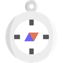 Cardinal Points, compass, location, travel, Orientation, Direction, Tools And Utensils WhiteSmoke icon