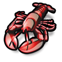 Animal, lobster Black icon