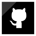 media, Github, Logo, Social Black icon