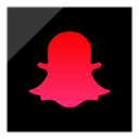 media, Social, Logo, Snapchat Black icon