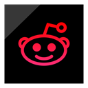 media, Logo, Reddit, Social Black icon