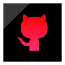 Logo, Github, Social, media Black icon