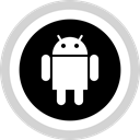 Android, media, Social, Logo LightGray icon