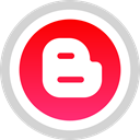 Social, media, Logo, blogger LightGray icon