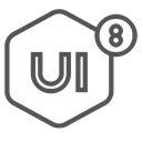ui8, Design, network, Brand Black icon