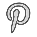 P, Social, visual, media, Letter, Pininterest Black icon