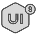 network, Brand, ui8, Design Gainsboro icon