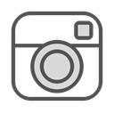 Social, media, Instagram, Camera, photo Black icon