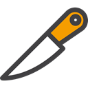 Food And Restaurant, Cut, Tools And Utensils, Knife, Cutlery, food, Restaurant, Cutting Black icon