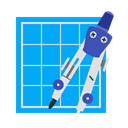 tool, Design, Trace, dividers, Compasses DeepSkyBlue icon