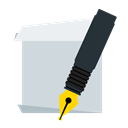 document, Pen, paper, sheet LightGray icon