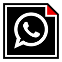 Brand, media, Social, Whatsapp, online Black icon