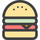 hamburger, Food And Restaurant, food, Fast food, sandwich, junk food, Burger DarkSlateGray icon