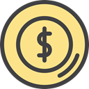 Business And Finance, Business, coin, Money, Cash, Dollar, Currency Khaki icon