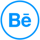 Social, Behance, portfolio DodgerBlue icon