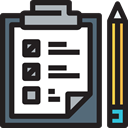 pencil, notepad, Checklist, Business And Finance Black icon