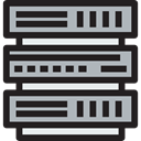 Database, technology, files, Multimedia, Servers, Hosting, electronics, Server, network, storage Silver icon