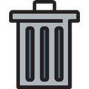 Garbage, Bin, interface, Trash, Tools And Utensils, Basket, Can, miscellaneous Black icon