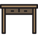 furniture, desk, table, Office Material, Furniture And Household Black icon
