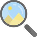 detective, Tools And Utensils, magnifying glass, zoom, search, Loupe Black icon