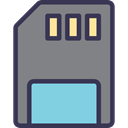 Memory card, Multimedia, card, storage, sd card, technology Gray icon