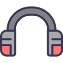 Headphones, earphones, technology, sound, Audio Black icon