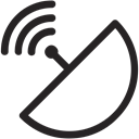 conection, Wifi, router, signal, antenna, wireless Black icon