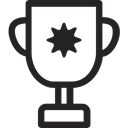 Prize, winner, award, trophy, cup Black icon