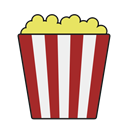 food, snack, popcorn, movie, Theater Brown icon