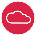 web, storage, Cloud Crimson icon