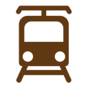 train, solid, tourism, travel SaddleBrown icon