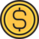 Cash, Currency, Dollar, Business, Business And Finance, coin, Money SandyBrown icon