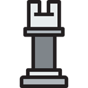 Business, strategy, Chess Piece, tower, Business And Finance, chess Black icon
