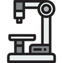 Observation, education, microscope, scientific, science, Tools And Utensils, medical Black icon