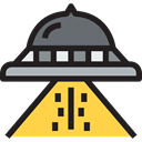 transport, Science Fiction, spaceship, Ufo, transportation, Alien, extraterrestrial Black icon