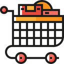 Commerce And Shopping, shopping cart, online store, Supermarket, commerce, Shopping Store Black icon