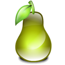 Fruit, pear Black icon