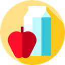 Commerce And Shopping, Grocery, Food And Restaurant, Apple, Shopping Store, Supermarket, Goods, milk, groceries, food Khaki icon