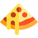 slice, dough, Food And Restaurant, Pizza, food, piece, Italian Food Black icon