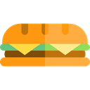 Bread, junk food, Food And Restaurant, food, sandwich, Fast food Black icon