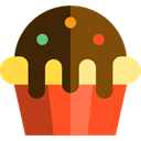 Dessert, cupcake, food, sweet, Bakery, Food And Restaurant, baked, muffin Black icon