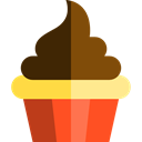 cupcake, food, Dessert, Bakery, Food And Restaurant, baked, muffin, sweet Black icon